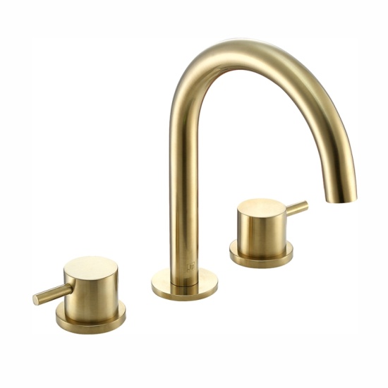JTP Vos Brushed Gold 3 Hole Basin Mixer Tap