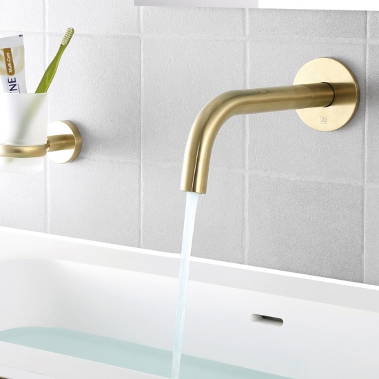 JTP Vos Brushed Gold Spout for Bath or Basin 150mm