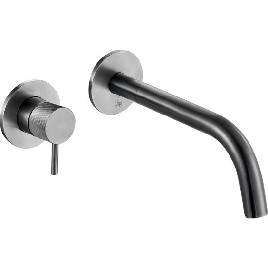 JTP Vos Brushed Black Wall Mounted Sink Mixer Tap