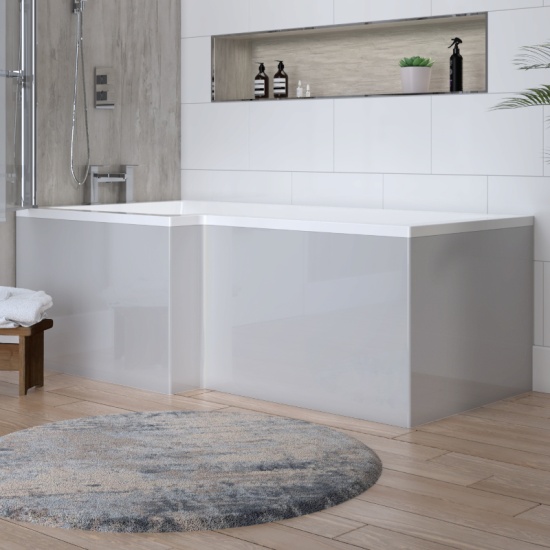 Ashford Grey L Shape Bath Panel
