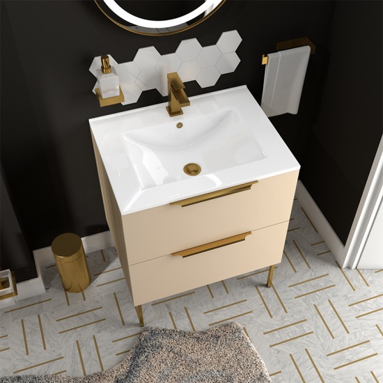 Alani 600 Sand Sand Sink Cabinet Alani 600 Sand Sand Sink Cabinet