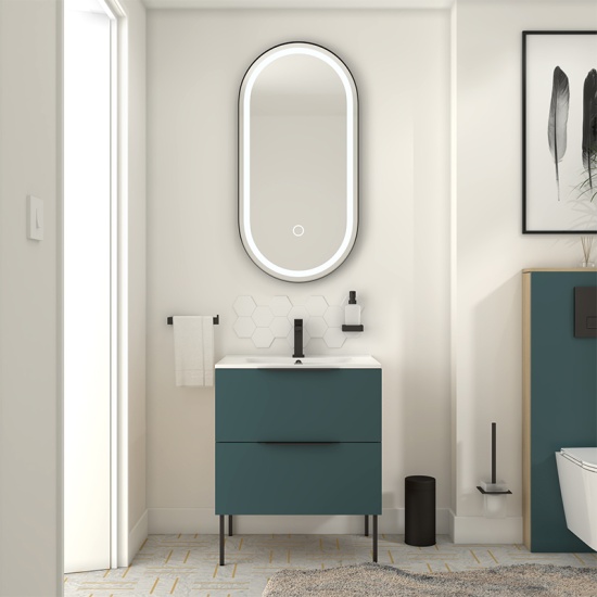 Alani 600 Petrol Blue Vanity Unit Alani 600 Petrol Blue Vanity Unit