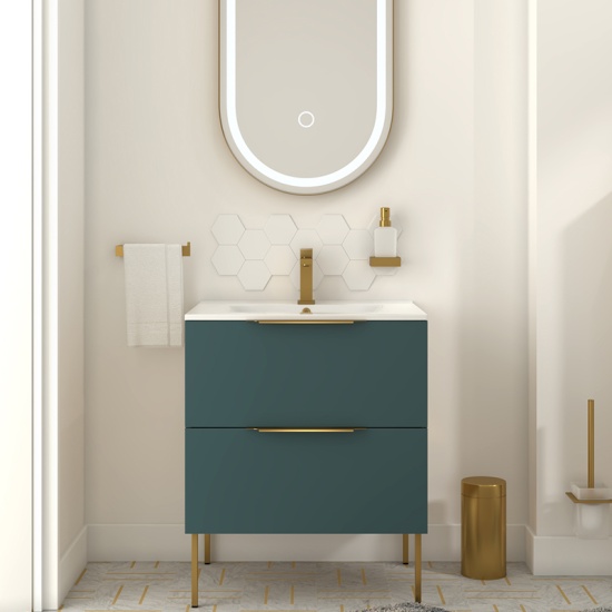 Alani 600 Petrol Blue Vanity Unit Alani 600 Petrol Blue Vanity Unit