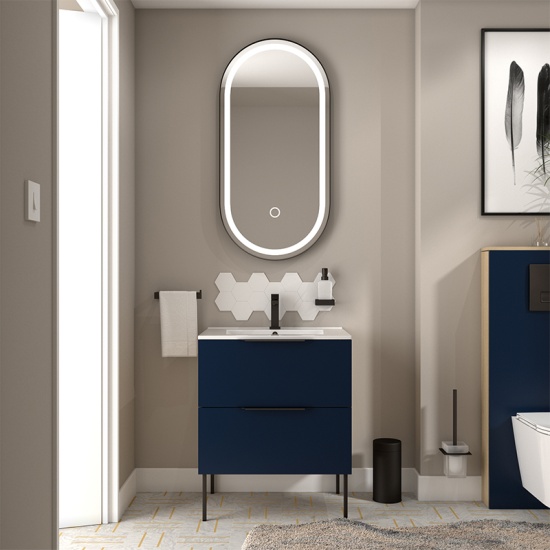 Alani 600 Cloakroom Suite Navy Blue Alani 600 Cloakroom Suite Navy Blue