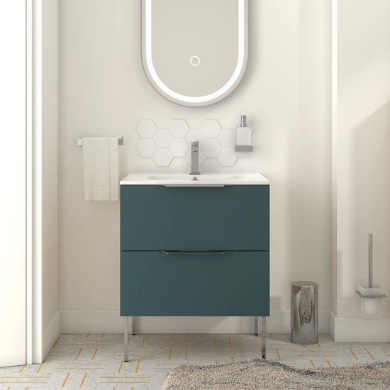 Alani 600 Cloakroom Suite Petrol Blue Alani 600 Cloakroom Suite Petrol Blue