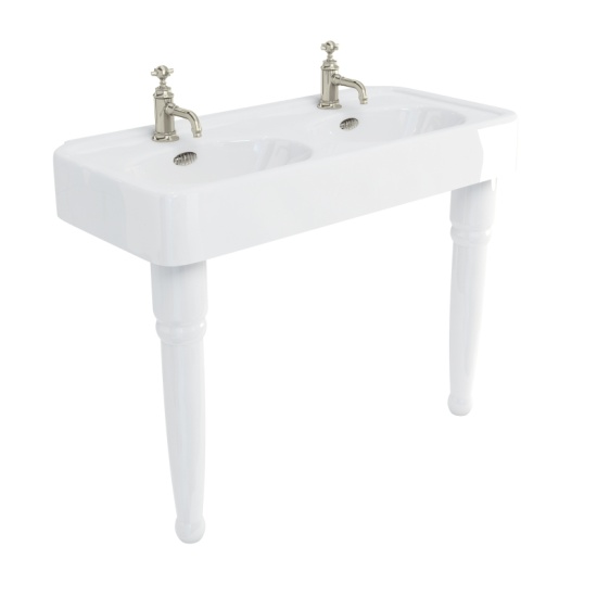 Burlington 1200 Twin Ceramic Sink with Legs