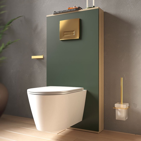 Alani Green Back To Wall Toilet Unit Alani Green Back To Wall Toilet Unit