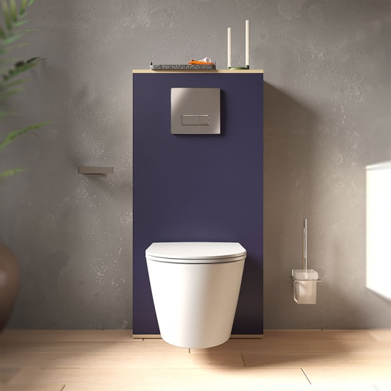 Alani Navy Blue Back To Wall Toilet Unit