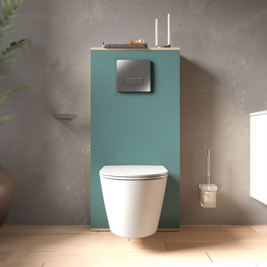 Alani Petrol Blue Back To Wall Toilet Unit