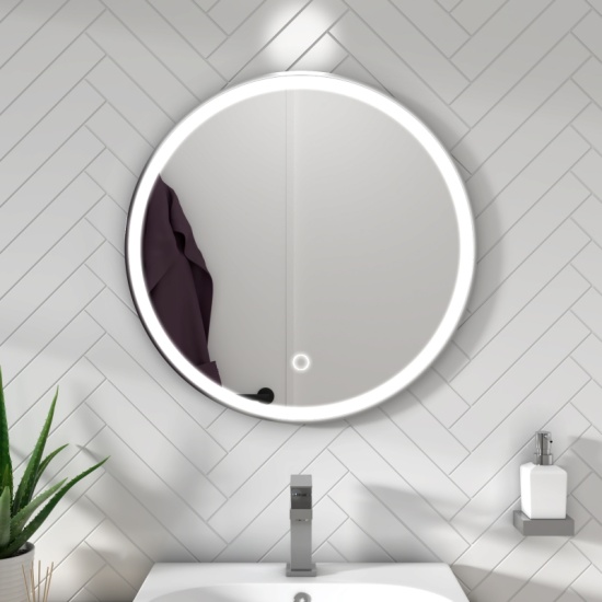 BC Round Silver LED Antifog Mirror BC Round Silver LED Antifog Mirror
