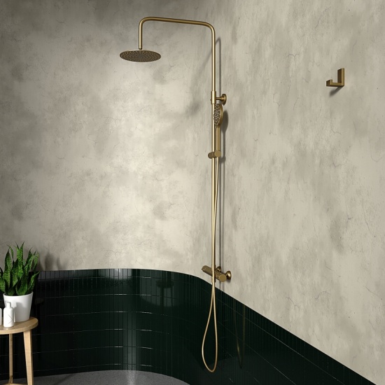 Petteril Gold Round Shower Rail Kit