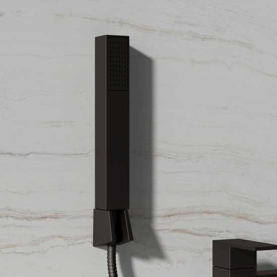 Glade Black Bath Shower Mixer Tap with Handset & Hose