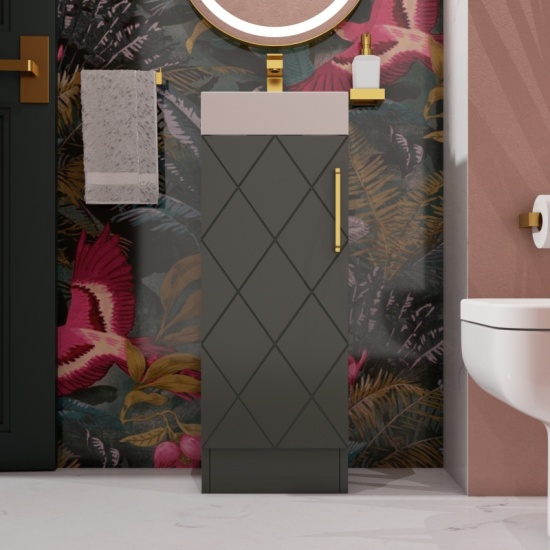 Celeste Diamond 325 Green Vanity Unit with Basin Celeste Diamond 325 Green Vanity Unit