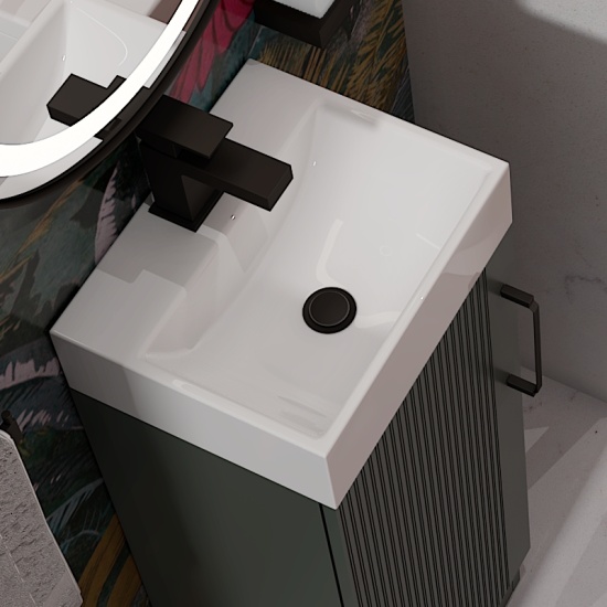 Celeste Linear 325 Green Vanity Unit with Basin Celeste Linear 325 Green Vanity Unit