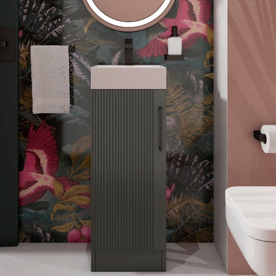 Celeste Linear 325 Green Vanity Unit with Basin Celeste Linear 325 Green Vanity Unit