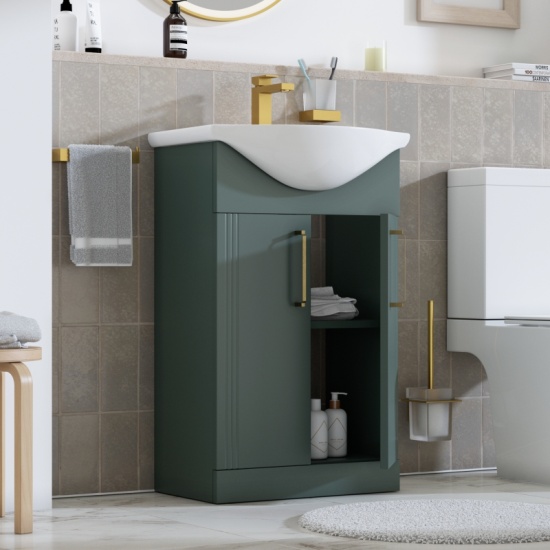 Celeste Linear 550 Green Vanity Unit with Basin Celeste Linear 550 Green Vanity Unit
