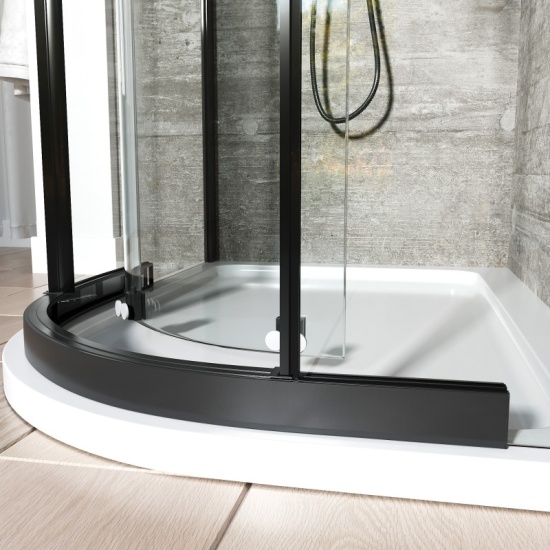 Odessa Black Offset Quadrant Shower Enclosure 1200 800 Odessa Black Offset Quadrant Shower Enclosure 1200 800