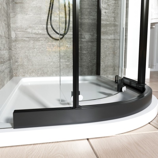 Odessa Black Offset Quadrant Shower Enclosure 1200 800 Odessa Black Offset Quadrant Shower Enclosure 1200 800