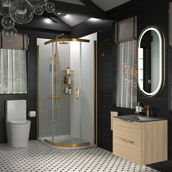 Odessa Gold Offset Quadrant Shower Enclosure 1200 900 Odessa Gold Offset Quadrant Shower Enclosure 1200 900