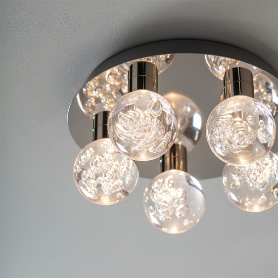 Decorative Flush Ceiling Light: 5 Bulb Decorative Flush Ceiling Light: 5 Bulb