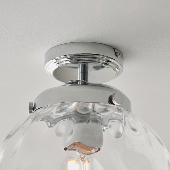 Decorative Flush Ceiling Light: 1 Bulb Decorative Flush Ceiling Light: 1 Bulb