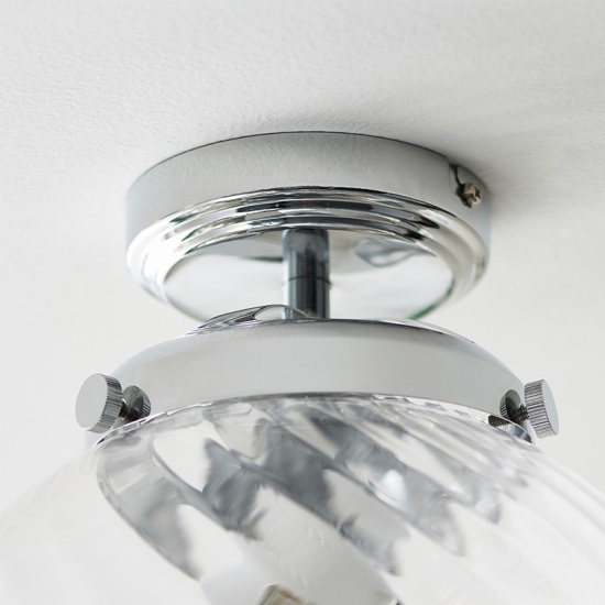 Decorative Flush Ceiling Light: 1 Bulb Decorative Flush Ceiling Light: 1 Bulb