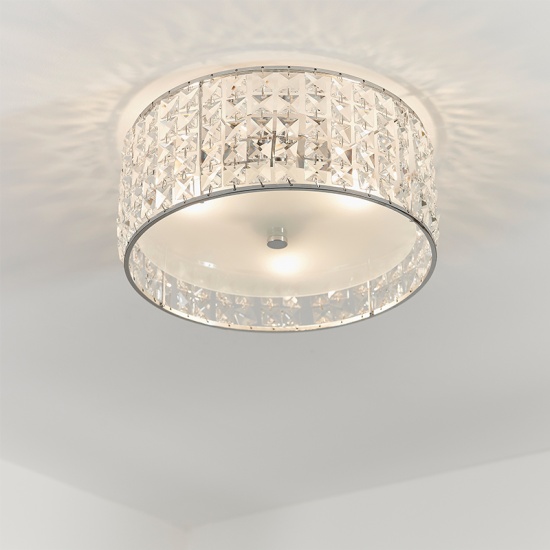 Decorative Flush Ceiling Light: 3 Bulb