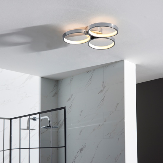 Giles Multi Arm Lamp Semi Flush LED Light 3 Bulb
