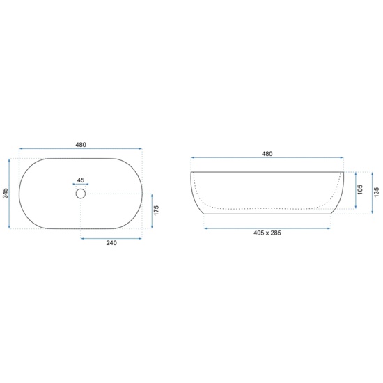 REA Knox Black Marble Gloss Countertop Basin Image for REA Knox Black Marble Gloss Countertop Basin