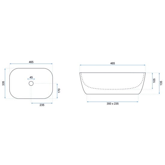 REA Bodine Matt Black Countertop Basin Image for REA Bodine Matt Black Countertop Basin
