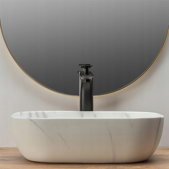 Bodine Matt White Marble Countertop Sink