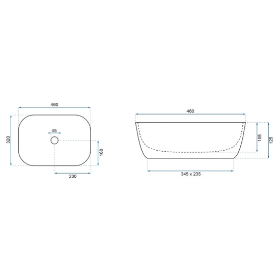 REA Bodine Matt White Marble Countertop Basin Image for REA Bodine Matt White Marble Countertop Basin