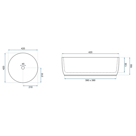 REA Aubrey White and Gold Countertop Basin Image for REA Aubrey White and Gold Countertop Basin