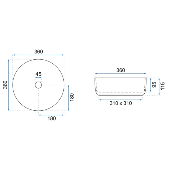 REA Remy White and Gold Countertop Basin Image for REA Remy White and Gold Countertop Basin