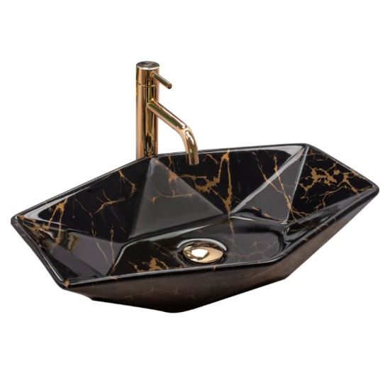 Brett Gloss Black Marble Countertop Sink Brett Gloss Black Marble Countertop Sink