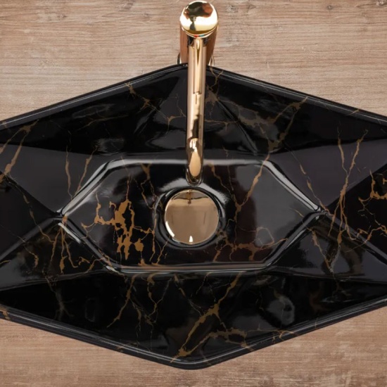 Brett Gloss Black Marble Countertop Sink Brett Gloss Black Marble Countertop Sink