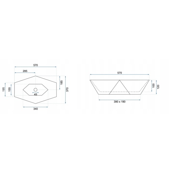 REA Brett White Countertop Basin with Gold Edge Image for REA Brett White Countertop Basin with Gold Edge