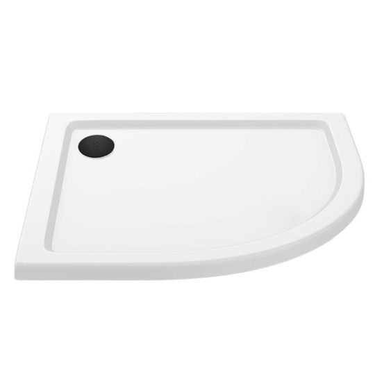 quadrant 800 x 800 shower tray black waste
