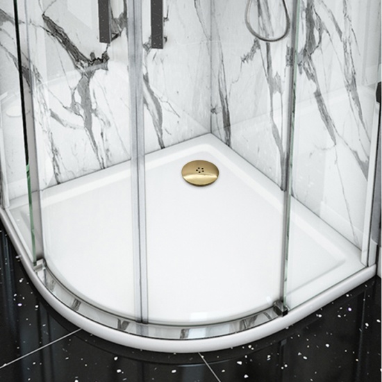 quadrant 800 x 800 shower tray gold waste