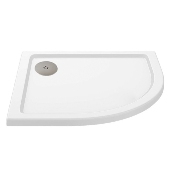 quadrant 800 x 800 shower tray chrome waste