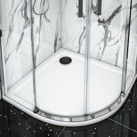 quadrant 900 x 900 shower tray black waste