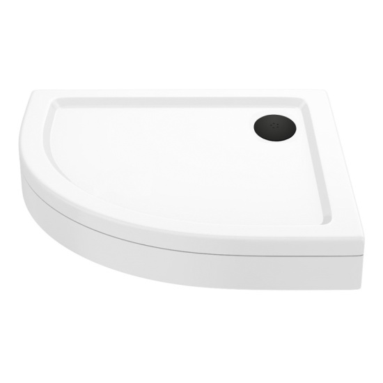 quadrant 800 x 800 raised shower tray black waste