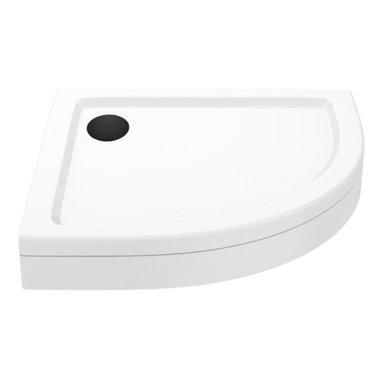 quadrant 900 x 900 raised shower tray black waste