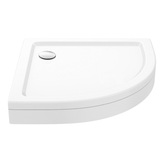 quadrant 900 x 900 raised shower tray chrome waste
