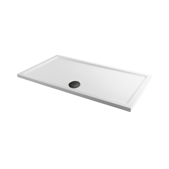 rectangular 1000 1100 1200 shower tray black waste