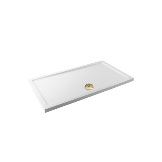 rectangular 800 900 shower tray gold waste