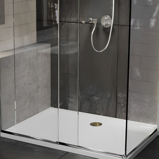 rectangular 1000 1100 1200 shower tray gold waste