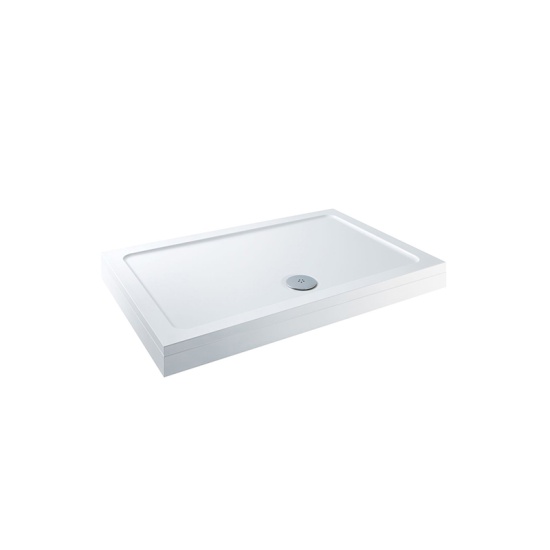 rectangular 800 900 raised shower tray chrome waste