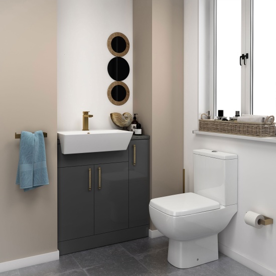 Oliver Gold 800 Fitted Cloakroom Furniture Oliver Gold 800 Fitted Cloakroom Furniture