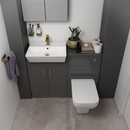Oliver Gold 1100 Fitted Cloakroom Suite Oliver Gold 1100 Fitted Cloakroom Suite